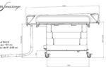 Dimensions Table médicale de bain douche