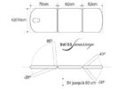 Fauteuil de soins médicaux modèle CE-2139-R dimensions