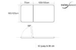 Table de soins Bobath électrique 2 plans dimensions