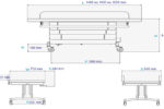 Table Medi changer dimensions