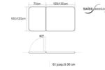Dimenions Table de soins Bobath 2 plans chassis trapèse